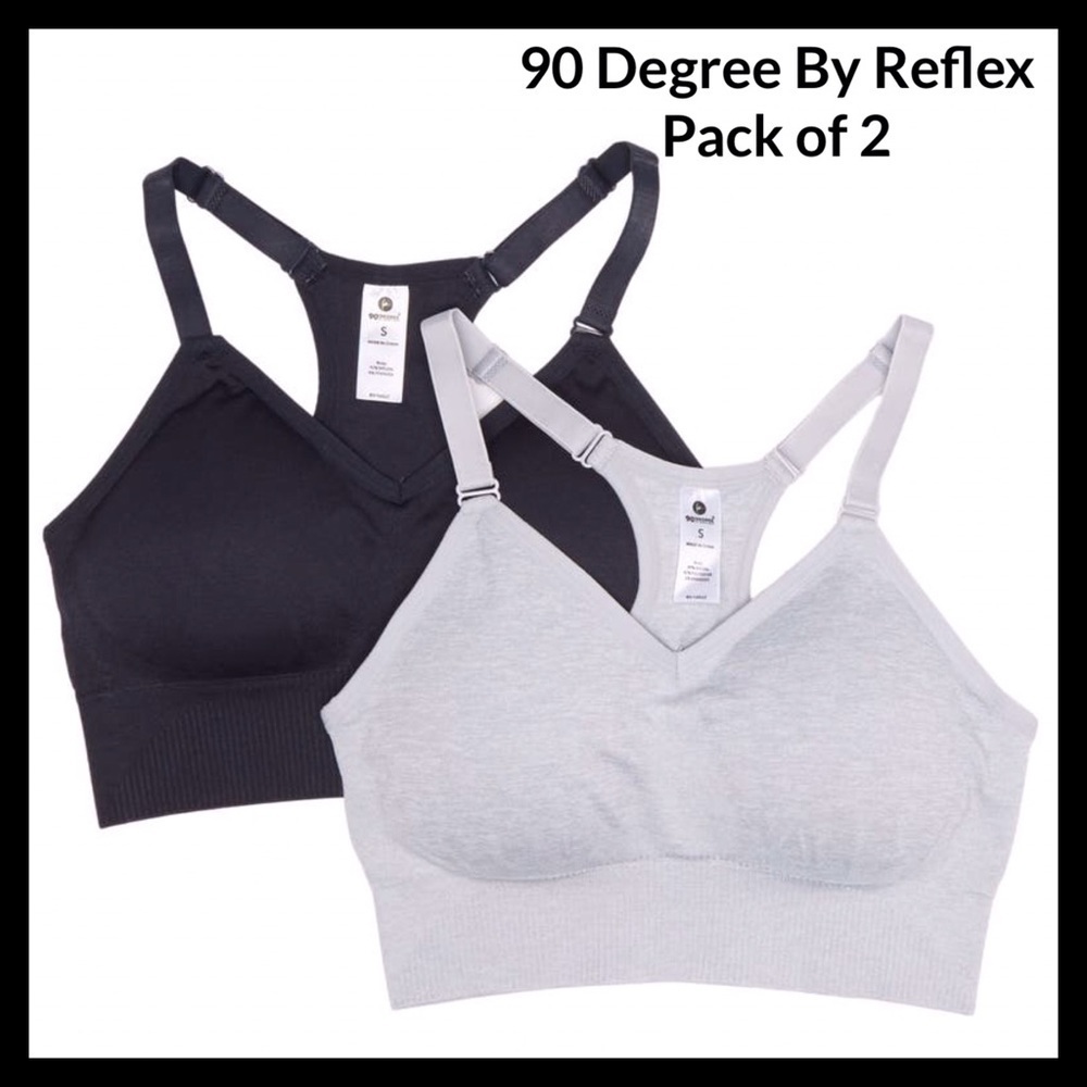 90 Degree By Reflex Seamless Bra Tops Pack of 2 - Picture 1 of 13